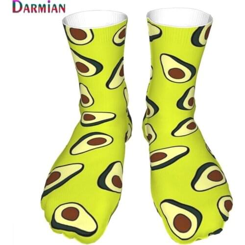 Fashion Girls Short Socks Women Harajuku Men Long Socks Hipster Skate Ankle Avocado Pattern Socks Female Dropshipping Customized