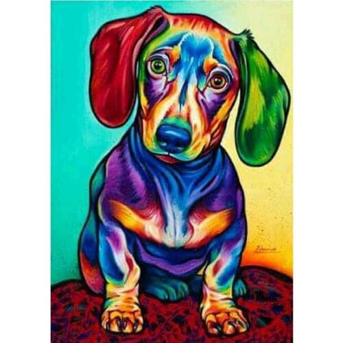 DIY 5D Diamond Painting Kits Round Drill Crystal Rhinestone Pictures Arts Craft for Home Wall Decor Gift Dachshund Sausage Dog