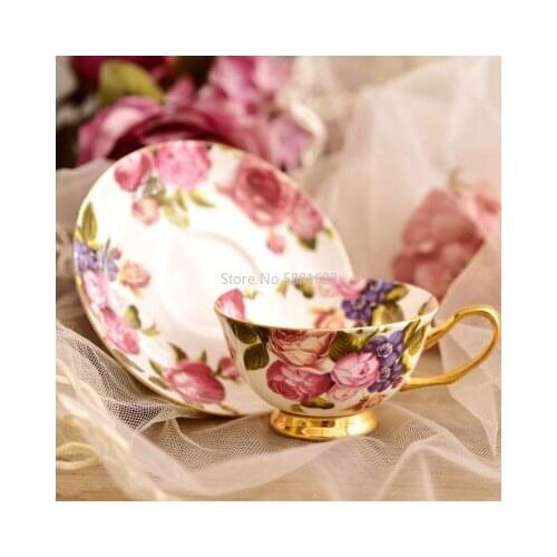 Royal Classic Bone China Porcelain Tea Cup Sets English High Quality Teacup and Saucer Xicaras Miniature Cup and Saucer II50BYD
