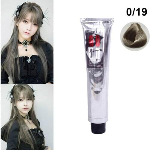 New 100(95g)ml Fashion Hair Cream Natural Permanent Professional DIY Dye Hairs Smoky Grey Coloring Light Gray Flaxen Style SCI88