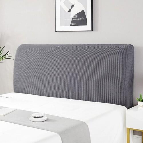New Elastic Bedhead Cover All-inclusive Bed Head Cover Solid Color Bed Head Back Protection Headboard Dust Cover Bedroom Decor