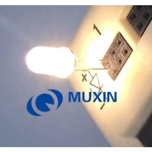 Wholesale 100 pcs 5mm Round top Warm white Super bright light-emitting diode LED free shipping High Quality