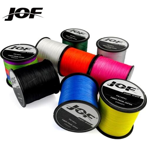 JOF Braid Fishing Line 500M 4 Strands 10LB-80LB Multifilament Fishing Wire Carp Fishing Accessories