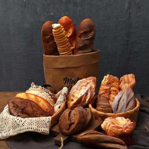 Fake food props bakeshop bakery pastry baking dessert house cake shop store decoration artificial simulation bread model
