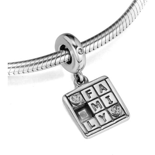 Fits for Pandora Bracelets Family Game Night Charms 100% 925 Sterling Silver Jewelry Beads for Women Free Shipping