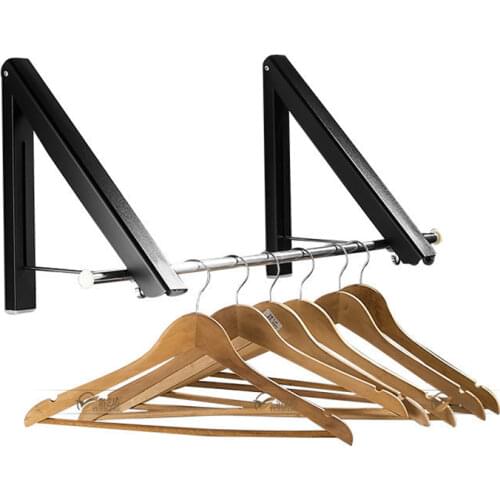 Portable Folding Clothes Hanger Hotel Wall-mounted Bathroom Drying Rack Household Retractable Invisible Clothes Rail Drying Rack