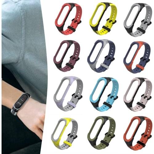 Strap For Xiaomi Mi Band 5 4 3 Silicone Wristband Bracelet Replacement MiBand 5 4 3 Wrist Color TPU Strap For Xiaomi Band 5 4 3