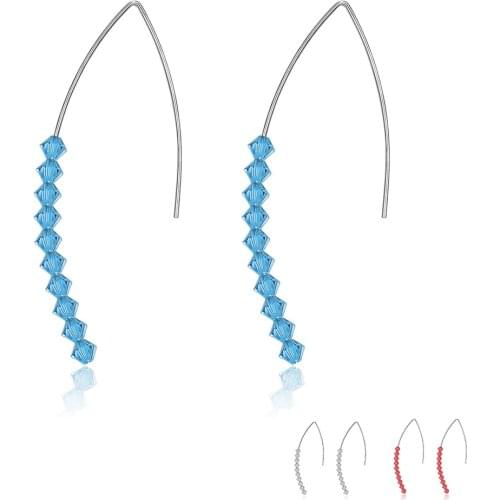 SILVERHOO 925 Sterling Silver Letter V Earrings Woman Fashion Shiny Zircon Earrings To Send Friends Anniversary Party Gifts