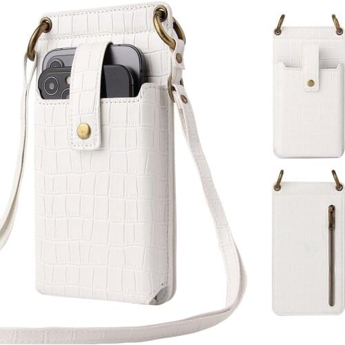 Phone Bag for 2021 New Multi-functional Crossbody Vertical Retro Europe and America Mini Shoulder Crocodile Pattern Coin Purse