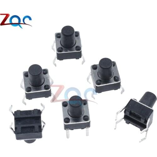 50pcs 6x6x8MM 4PIN G93 Tactile Tact Push Button Micro Switch Direct Self-Reset DIP Top Copper