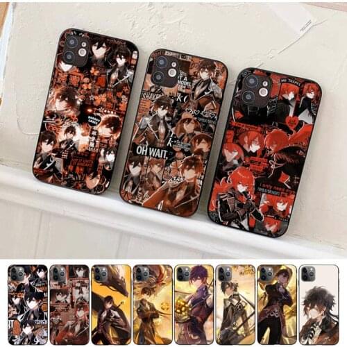 Zhongli genshin impact Phone Case for iPhone 8 7 6S Plus X 5S SE 2020 XR 11 12 mini pro XS MAX
