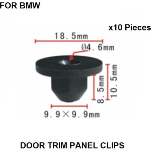 X10 Auto Car Door trim Panel Clips For BMW Plastic nut Car Nylon Clip New