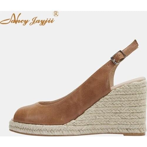 Slingbacks Women Shoes Lady Female Pumps Solid Party Super High Wedges Heels Elegant Fashion Mature Nancyjayjii Leisure 2019