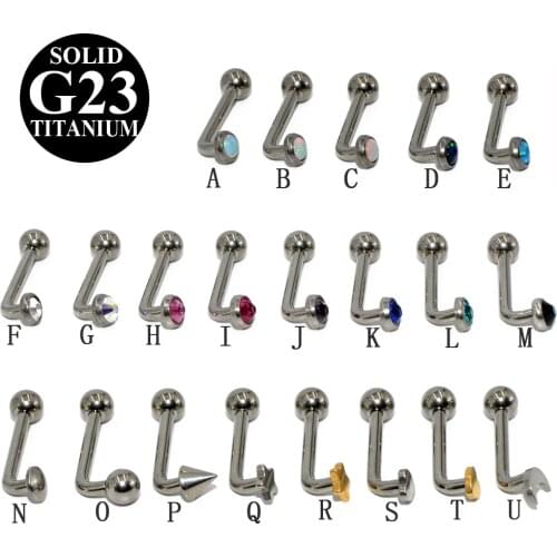 1PC Titanium Christina Vertical Hood Piercings Moon Lip Rings Opal Sexy Vagina Genital Piercing VCH Eyebrow Piercings Jewelry