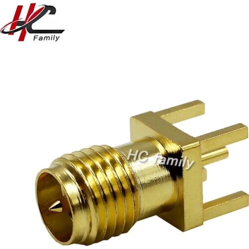 1pc Reserve polarity SMA Female Jack PCB Straight Mount Gold plated RF Connector Receptacle Solder