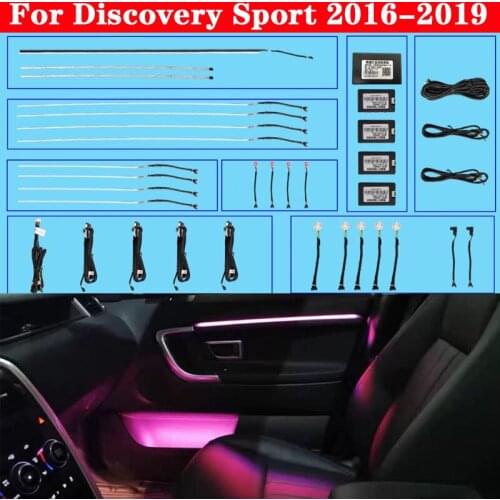 10 Colors Set For Land Rover Discovery Sport 2016-2019 Sreen Control Ambient Light LED Atmosphere Lamp illuminated Strip