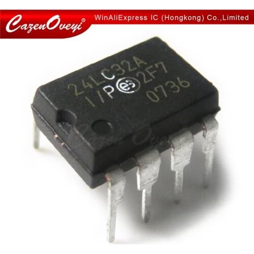 10pcs/lot PIC24LC32A-I-P 24LC32A-I/P 24LC32A I/P DIP-8 In Stock