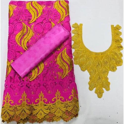 2.5 Yards Bazin Riche Original with 2.5 Yards Net Lace with Guipure for French Fashion Lady Party Dresses Net Laces Fabrics