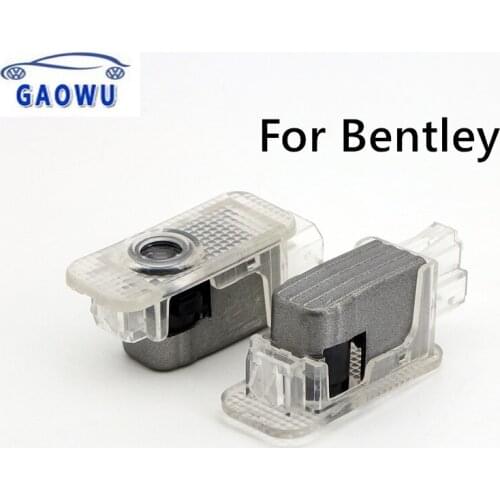 2Pcs LED Projection Logo Ghost Shadow Light Car Door Welcome Light Symbol Sign Badge for Bentley continental speed along