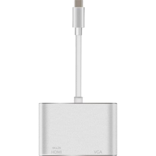 Type C HDMI Converter support 4k USB-C to VGA Port Adapter 2 in 1 Hub HDMI Adapter HUB for Macbook laptop PC television