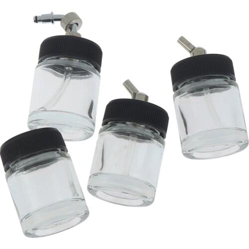 Airbrush Glass Jar Dish Color Paint Standard Suction Lid Pump For Spray Gun Top Temporary Tattoo Aerograph Tools