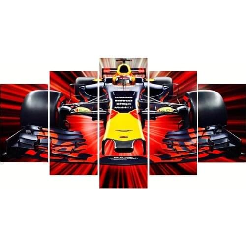 5D Full Square/Round Diamond 5D DIY Diamond Painting "Racing Car" F1 Multi-Picture Combination Embroidery Home Decoration