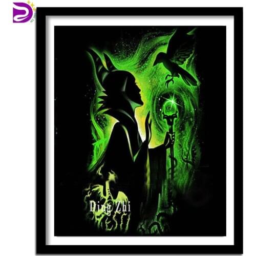 Full Square/Round Drill 5D DIY Diamond Painting "Sleeping Curse" Witch And Magic Scepter 3D Embroidery Cross Stitch Home Decor