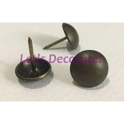 Free DHL 1500pcs/lot 16mm Print Mat Deep Coffee Color Decoration Hobnail, Tacks, Upholstery Nail For Home or Garden Furniture