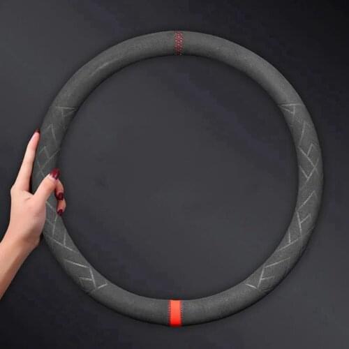Car Steering Wheel Cover 38cm Suede Leather Wear-Resistant For BMW E90 F01 F06 F10 F15 F16 F20 F21 F25 F26 F30 F32 F82 M3 G20 X5