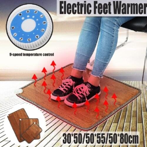 Electric Heating Pad Thermal Foot Feet Warmer Heated Floor Carpet Mat Pad Blanket Home Office Warm Feet Heater