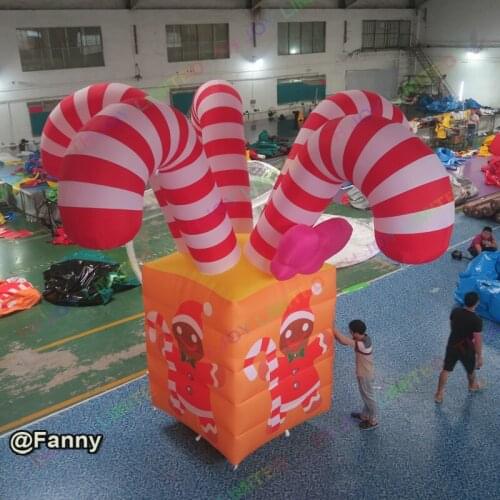 5 meters tall giant inflatable Christmas gift box