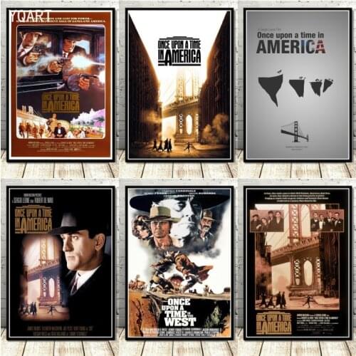 Once Upon a Time in America Classic Movie Posters Prints on Canvas Wall Art Painting Pictures for Modern Home Bar Wall Decor
