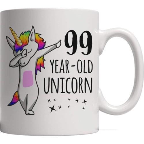 Ninety-Nine-Year-Old Unicorn Dabbing Mug Legends Are Born In 1918 99th Birthday Anniversary Bday Gift