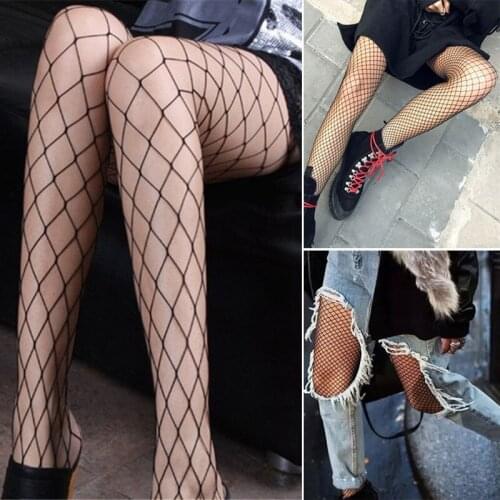 Lady Women Sexy Pantyhose Mesh Fishnet Nylon Tights Long Stocking Jacquard Step Foot Seam Pantyhose Stockings Lingerie Hosiery