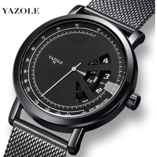 Top Brand Men Military Sport Watch YAZOLE Mens Watches Waterproof Mens Wristwatch Stainless Quartz Male Clock Relogio Masculino