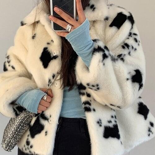 Lucyever White Fur Coats