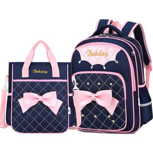 Cute Princess School bag Waterproof Children Backpack for Girls Cartoon 2 in 1 Schoolbag Kids Book Bag Mochilas