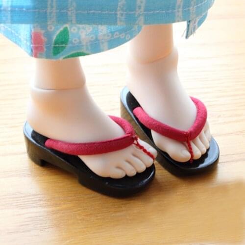 NEW BJD Doll shoes Clog for 1/3 1/4 SD MSD Brown/Black Handmade wooden sandals Japanese style doll props