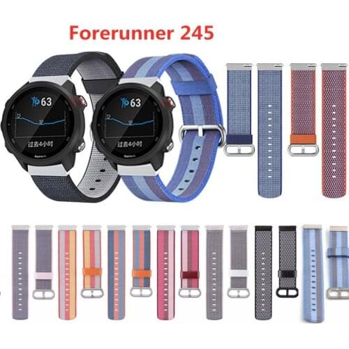 New 20mm nylon Strap for garmin 245 garmin forerunner 245 band for garmin forerunner 245M strap watchband smart watch band
