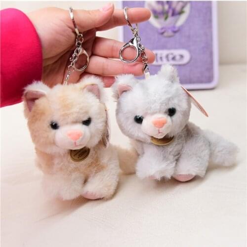 New Cute cartoon cat raabit popular Exquisite pendant Keychain Decorate good quality very soft Soothing doll christmas gift