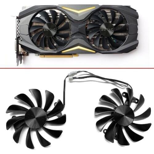 2ps NEW Cooling Fan GAA8S2U GeForce GTX 1080 1070 GPU VGA Cooler For ZOTAC GTX1080 GTX1070 AMP Edition Cards As Replacement