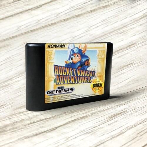 Rocket Knight Adventures - USA Label Flashkit MD Electroless Gold PCB Card for Sega Genesis Megadrive Video Game Console