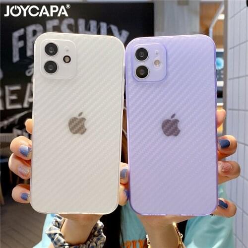 Luxury Soft Non-slip Carbon Fiber Case For iPhone 12 11 Pro Max XR X XS 7 8 Plus SE2 Ultra Thin Clear Slim Cover Protection Capa