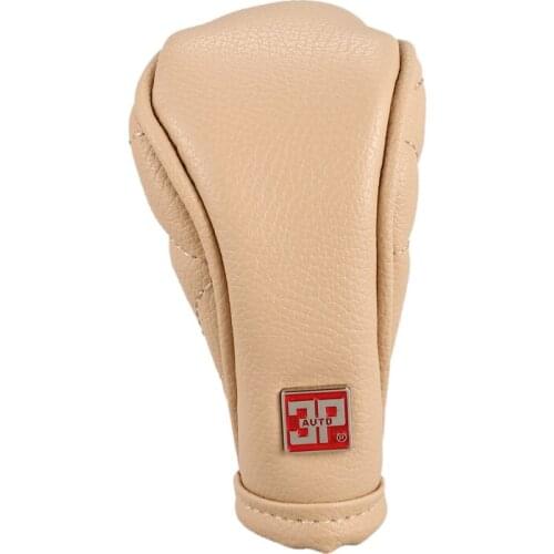 Manual Car Shifter Gear Shift Knob Skid proof Cover Protection Beige