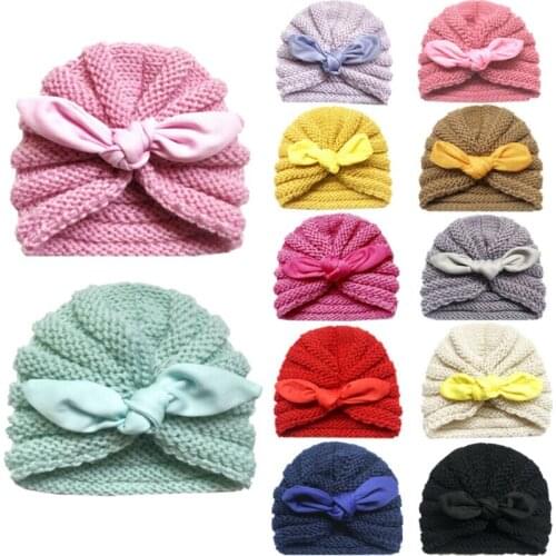Baby Hats Newborn Toddler Kids Boys Girls Knit Wool Beanie Hats Cute Unisex Infant Children Winter Warm Caps