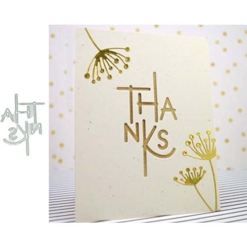 THANKS Metal Cutting Dies for Scrapbooking Handmade Tools Mold Cut Stencil New 2021 DIY Card Make Mould Model Craft Decoration