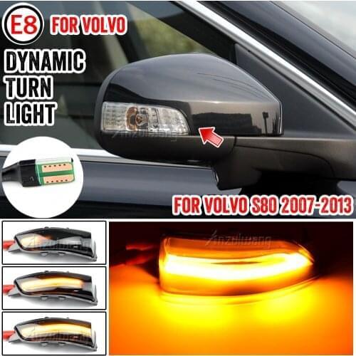 LED Dynamic Turn Signal Side Mirror Light Blinker Indicator Sequential Lamp For Volvo S80 2007-2013