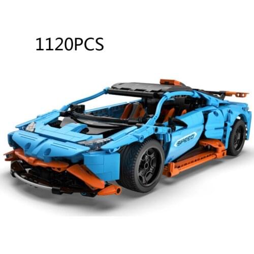 Technical building block bull logo super sport car lambor Huracán model 2.4Ghz radio remote control vehicle steam brick rc toy