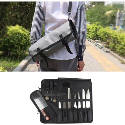 Waterproof Chef Knife Storage Bag Portable Knife Bag Roll Bag Crossbody Kitchen Tool Bag
