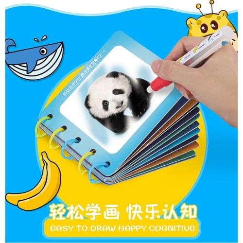 Water Magic Books Childrens Educational Puzzle 6 Major Types Magic Water Drawing Book For Kids Toys Birthday Gift